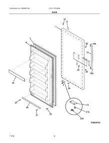 02 - Door parts for Electrolux Freezer LFFH17F3QWB from AppliancePartsPros.com