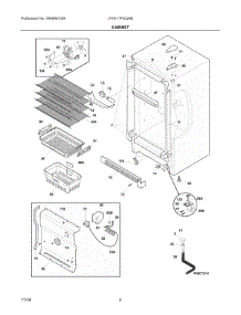 03 - Cabinet parts for Electrolux Freezer LFFH17F3QWB from AppliancePartsPros.com