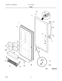 02 - Door parts for Electrolux Freezer LFFH17F7HWK from AppliancePartsPros.com