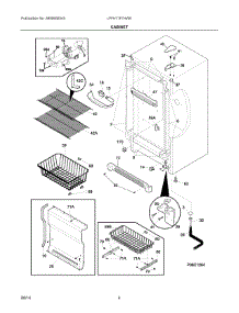 03 - Cabinet parts for Electrolux Freezer LFFH17F7HWK from AppliancePartsPros.com
