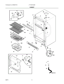 03 - Cabinet parts for Electrolux Freezer LFFH20F3QM0 from AppliancePartsPros.com