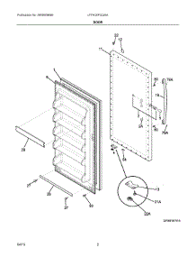 02 - Door parts for Electrolux Freezer LFFH20F3QWA from AppliancePartsPros.com