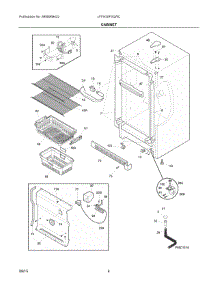 03 - Cabinet parts for Electrolux Freezer LFFH20F3QWC from AppliancePartsPros.com