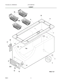 03 - Cabinet parts for Electrolux Freezer LFFN15M5HWH from AppliancePartsPros.com