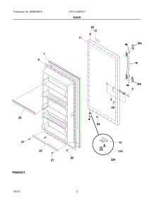 02 - Door parts for Electrolux Freezer LFFU1424DW17 from AppliancePartsPros.com