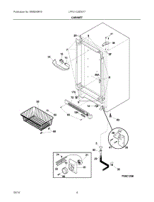 03 - Cabinet parts for Electrolux Freezer LFFU1424DW17 from AppliancePartsPros.com