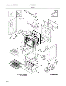 04 - Body parts for Electrolux Range LFGF3053QFA from AppliancePartsPros.com