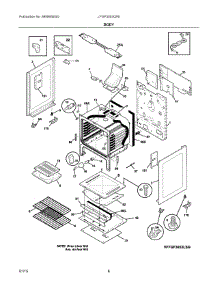 04 - Body parts for Electrolux Range LFGF3053QFB from AppliancePartsPros.com
