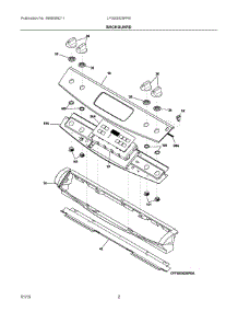 02 - Backguard parts for Electrolux Range LFGS3025PFB from AppliancePartsPros.com