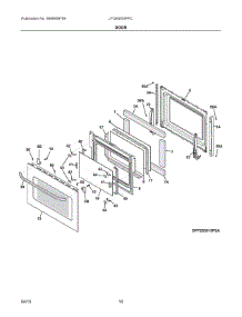06 - Door parts for Electrolux Range LFGS3025PFC from AppliancePartsPros.com