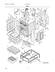04 - Body parts for Electrolux Range LFGS3025PFD from AppliancePartsPros.com
