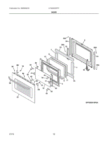 06 - Door parts for Electrolux Range LFGS3025PFF from AppliancePartsPros.com