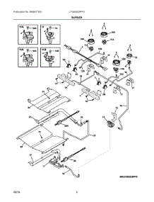 03 - Burner parts for Electrolux Range LFGS3025PFG from AppliancePartsPros.com