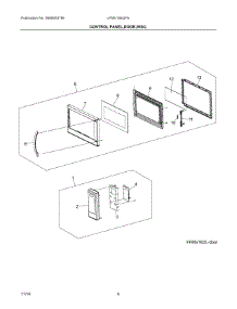 03 - Control Panel,Door,Misc parts for Electrolux Microwave LFMV164QFA from AppliancePartsPros.com