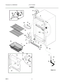 03 - Cabinet parts for Electrolux Freezer LFUH17F2NW1 from AppliancePartsPros.com