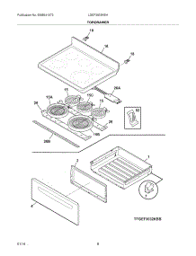 07 - Top / Drawer parts for Frigidaire Range LGEF3033KBH from AppliancePartsPros.com