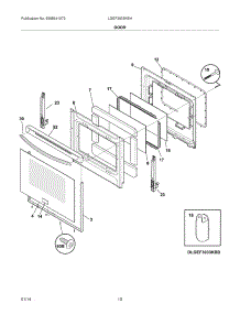 09 - Door parts for Frigidaire Range LGEF3033KBH from AppliancePartsPros.com