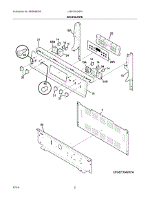 02 - Backguard parts for Electrolux Range LGEF3043KFN from AppliancePartsPros.com