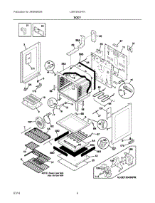 03 - Body parts for Electrolux Range LGEF3043KFN from AppliancePartsPros.com