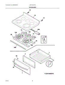 04 - Top / Drawer parts for Electrolux Range LGEF3043KFN from AppliancePartsPros.com