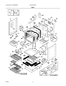 03 - Body parts for Electrolux Range LGEF3045KFK from AppliancePartsPros.com