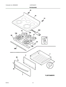 04 - Top / Drawer parts for Electrolux Range LGEF3045KFK from AppliancePartsPros.com