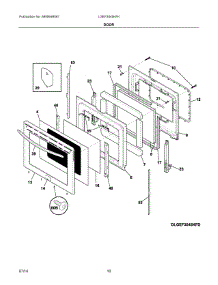 05 - Door parts for Electrolux Range LGEF3045KFK from AppliancePartsPros.com