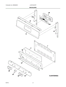 02 - Backguard parts for Electrolux Range LGGF3042KFP from AppliancePartsPros.com