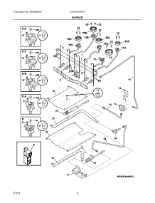 03 - Burner parts for Electrolux Range LGGF3042KFP from AppliancePartsPros.com