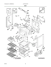 04 - Body parts for Electrolux Range LGGF3042KFR from AppliancePartsPros.com