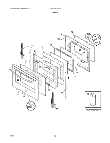 06 - Door parts for Electrolux Range LGGF3042KFR from AppliancePartsPros.com