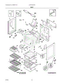 04 - Body parts for Electrolux Range LGGF3042KFS from AppliancePartsPros.com