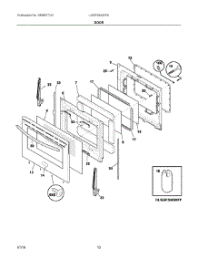 06 - Door parts for Electrolux Range LGGF3042KFS from AppliancePartsPros.com