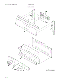 03 - Backguard parts for Frigidaire Range LGGF3043KFS from AppliancePartsPros.com