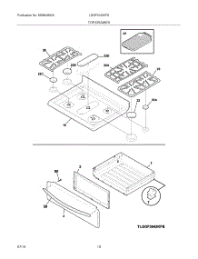 09 - Top / Drawer parts for Frigidaire Range LGGF3043KFS from AppliancePartsPros.com