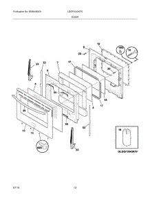 11 - Door parts for Frigidaire Range LGGF3043KFS from AppliancePartsPros.com