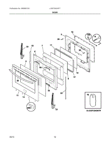 06 - Door parts for Electrolux Range LGGF3043KFT from AppliancePartsPros.com