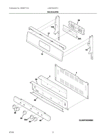02 - Backguard parts for Electrolux Range LGGF3043KFU from AppliancePartsPros.com