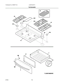 05 - Top / Drawer parts for Electrolux Range LGGF3043KFU from AppliancePartsPros.com