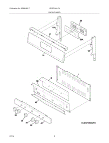 03 - Backguard parts for Frigidaire Range LGGF3044LFH from AppliancePartsPros.com