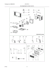03 - Recommended Spare Parts parts for Frigidaire Room Air Conditioner LRA107CV118 from AppliancePartsPros.com
