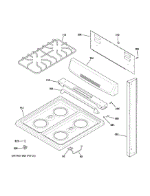 02 - Control Panel & Cooktop parts for Ge Range RGA724EK5WH from AppliancePartsPros.com