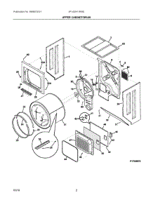 02 - Upper Cabinet / Drum parts for Electrolux Washer Dryer Combo SFLG3911RW0 from AppliancePartsPros.com