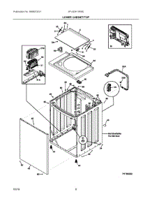 05 - Lower Cabinet / Top parts for Electrolux Washer Dryer Combo SFLG3911RW0 from AppliancePartsPros.com