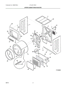 02 - Upper Cabinet / Drum Heater parts for Electrolux Washer Dryer Combo SFLG3911RW1 from AppliancePartsPros.com