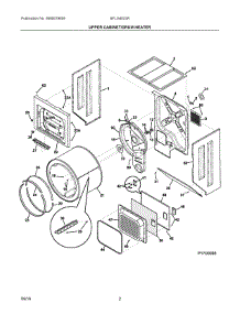 02 - Upper Cabinet / Drum Heater parts for Electrolux Washer Dryer Combo SFLG4033RT1 from AppliancePartsPros.com