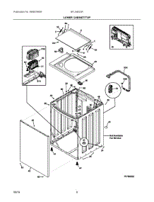 05 - Lower Cabinet / Top parts for Electrolux Washer Dryer Combo SFLG4033RT1 from AppliancePartsPros.com