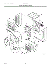 02 - Upper Cabinet / Drum Heater parts for Electrolux Washer Dryer Combo SFLG4033RW0 from AppliancePartsPros.com