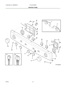 04 - Control Panel parts for Electrolux Washer Dryer Combo SFLG4033RW0 from AppliancePartsPros.com