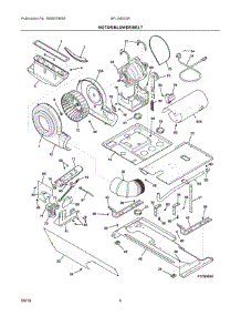 03 - Motor / Blower / Belt parts for Electrolux Washer Dryer Combo SFLG4033RW1 from AppliancePartsPros.com